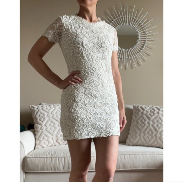 Zara White Textured Mini Dress - Picture 8 of 11